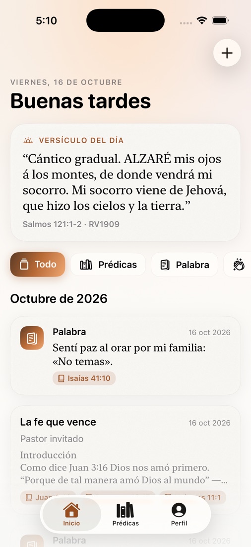 Prédica en iPhone: Inicio